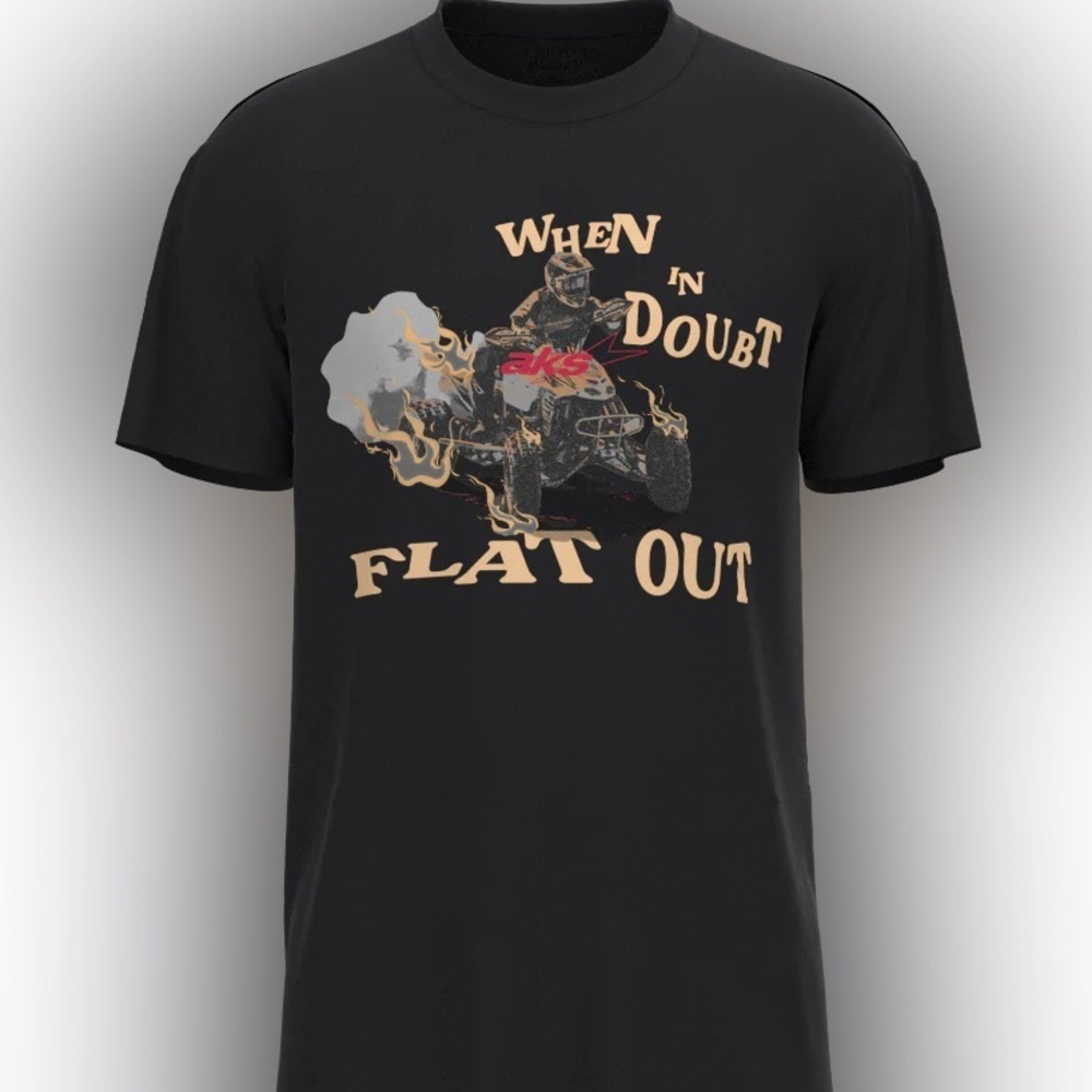 Sz 2xl When in Doubt, Flat Out Tee